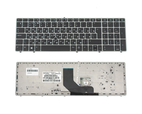 Клавіатура для ноутбука HP (ProBook: 6570b) rus, black, silver frame NBB-81813