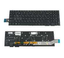 Клавіатура для ноутбука DELL (Gamming G: 3590, 5590) rus, black, без фрейма, підсвічування клавішRGB (оригінал)