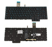 Клавіатура для ноутбука LENOVO (Legion: 5-15 series), rus, black, без фрейма, підсвічування клавіш(BLUE) (оригінал) NBB-96449