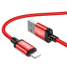 Кабель USB Hoco X89 Wind Lightning 2.4A 1m Колір Червоний 6931474784339