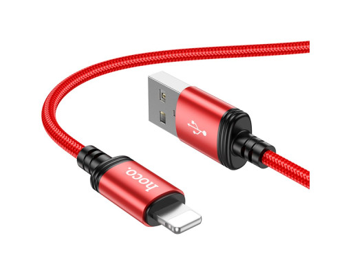 Кабель USB Hoco X89 Wind Lightning 2.4A 1m Колір Червоний 6931474784339