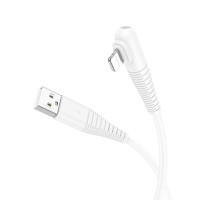 Кабель USB Borofone BX105 Corriente Lightning 2.4A Колір Бiлий 6941991110061