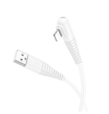 Кабель USB Borofone BX105 Corriente Lightning 2.4A Колір Бiлий 6941991110061