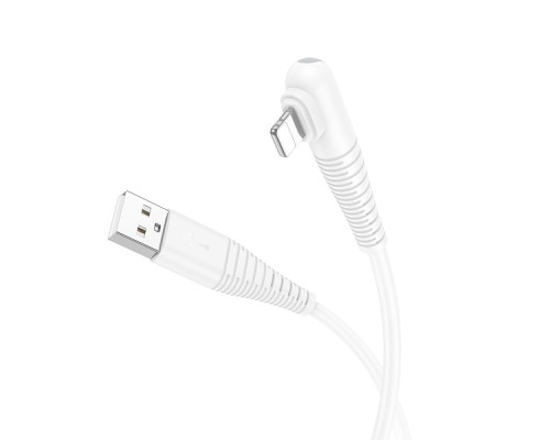 Кабель USB Borofone BX105 Corriente Lightning 2.4A Колір Бiлий 6941991110061