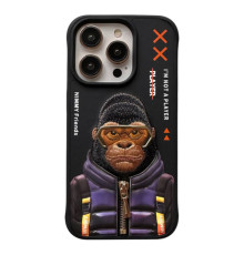 Чохол TPU+PC Nimmy 3D with Metal Buttons для iPhone 15 Колір Gorilla Black 2020000410492