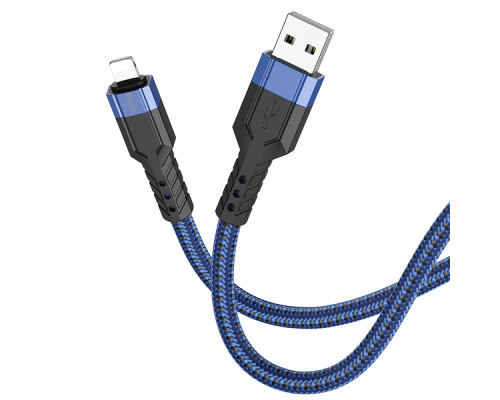 Кабель USB Hoco U110 Lightning 1.2m Колір Синій 6931474770578