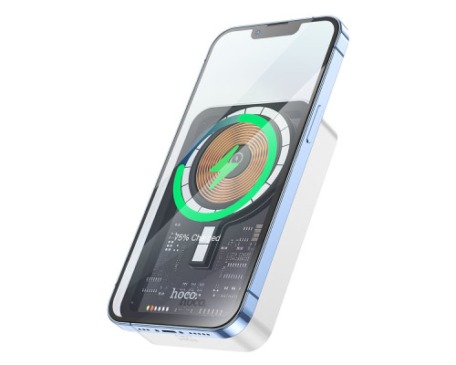 Універсальна Мобільна Батарея Power Bank Hoco Q10A PD20W Wireless Fast Charging 10000mAh Колір Білий 6931474785091 ma33683_3248052