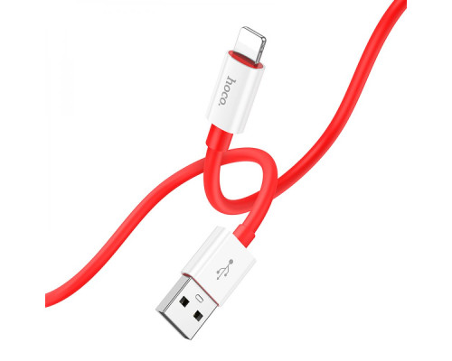 Кабель USB Hoco X87 Magic silicone Lightning Колір Червоний 6931474783219