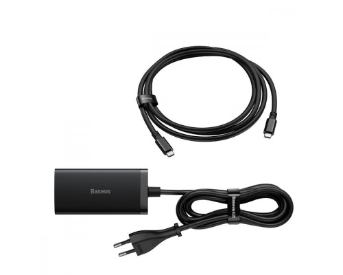 МЗП Baseus GaN5 Pro 67W USB+2Type-C+HDMI (1.5m) + Кабель Type-C to Type-C 100W(20V/5A (1m) black