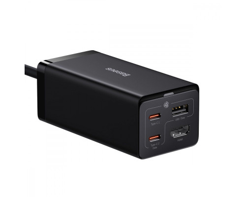 МЗП Baseus GaN5 Pro 67W USB+2Type-C+HDMI (1.5m) + Кабель Type-C to Type-C 100W(20V/5A (1m) black