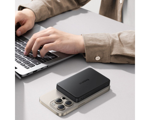 Портативна Батарея Baseus Airpow 2 Qi2 22.5W 10000mAh (With cable Type-C 0.3m) black 2003000266894 6932172676988