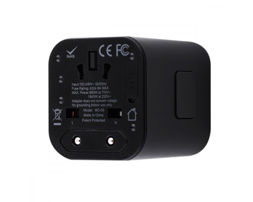 Travel Adapter Yesido MC-09 (UK/EU/US/AUS) black