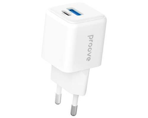 МЗП Proove Pocket GaN Plus 25W (Type-C + USB) white 2003000185003 6901117275838