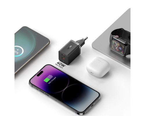 МЗП Baseus GaN5 Pro 40W Type-C+Type-C white 2001001475994 6932172627911