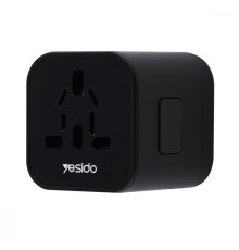 Travel Adapter Yesido MC-09 (UK/EU/US/AUS) black