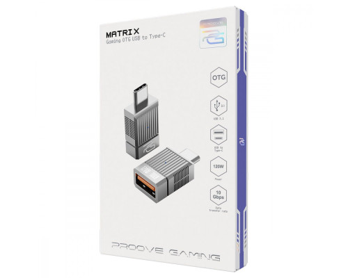 Перехідник Proove Gaming Matrix OTG USB to Type-C silver 2003000206456 6901117424151