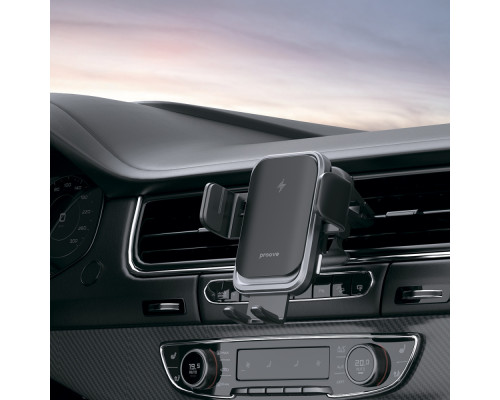 Автомобільний тримач з Бездротовим ЗП Proove Nitro Charge 15W dark gray 2001001847142 6901114737698