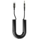 Кабель AUX Proove Steel Spring Type-C to 3.5 (1m) black 2003000226065 6901119699212