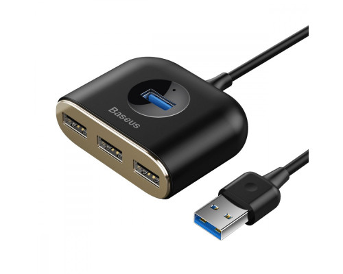 USB-Хаб Baseus Square Round USB to USB 3.0 + 3USB 2.0 (1m) black