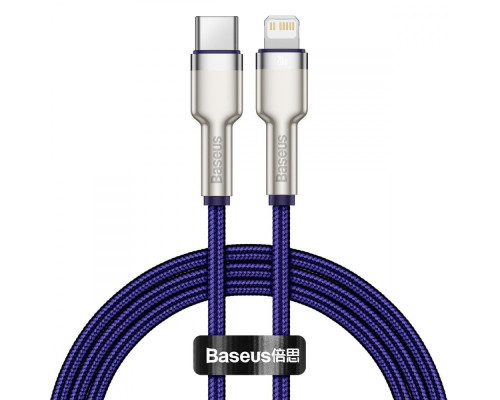 Кабель Baseus Cafule Metal Type-C to Lightning PD 20W (1m) purple