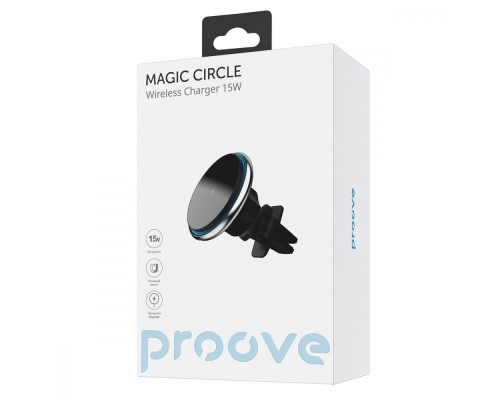 Тримач в машину з Бездротовим ЗП Proove Magic Circle 15W silver