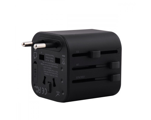 Travel Adapter Yesido MC-09 (UK/EU/US/AUS) black