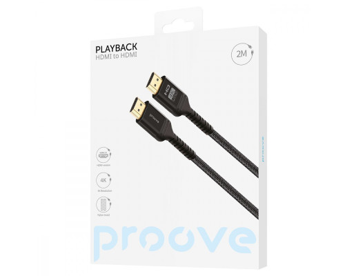 Кабель Proove PlayBack HDMI to HDMI 2м black