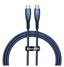 Кабель Baseus Glimmer Series Fast Charging Type-C to Type-C 100W (1m) blue 2001000810598 6932172618032