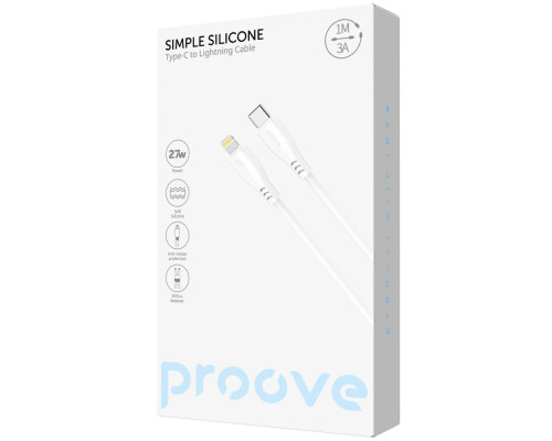 Кабель Proove Simple Silicone Type-C to Lightning 27W (1m) black 2003000258202 6901115521760