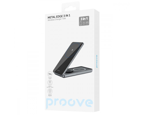 Бездротовий ЗП Proove Metal Edge 3 in 1 black