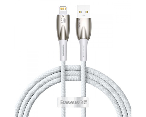 Кабель Baseus Glimmer Series Fast Charging Lightning 2.4A (1m) white 2001000810697 6932172617929