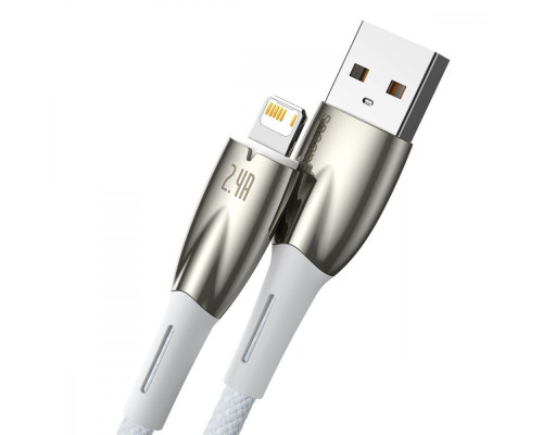 Кабель Baseus Glimmer Series Fast Charging Lightning 2.4A (1m) white 2001000810697 6932172617929