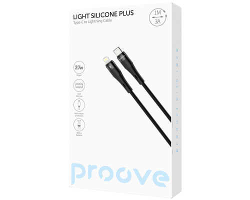 Кабель Proove Light Silicone Plus Type-C to Lightning 27W (1m) white 2003000258387