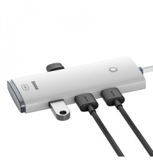 USB-Хаб Baseus Lite Series 4-in-1 (USB-A to USB 3.0*4) (0.25m) white 2001000534272 6932172606190