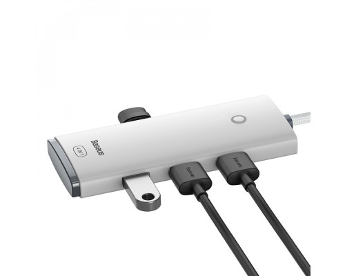 USB-Хаб Baseus Lite Series 4-in-1 (USB-A to USB 3.0*4) (0.25m) white 2001000534272 6932172606190