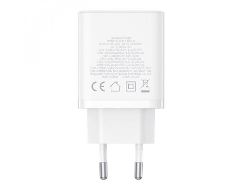 МЗП Baseus Cube Fast Charger 30W (Type-C + USB) blue