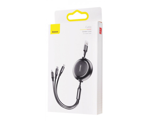 Кабель Baseus Golden Loop 3-in-1 (1.2m) black