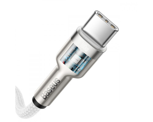 Кабель Baseus Cafule Metal Type-C to Type-C 100W (2m) green