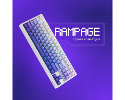 Бездротова клавіатура Proove Gaming Rampage (Ukraine Layout) gradient purple/black 2003000343069 6901113812754
