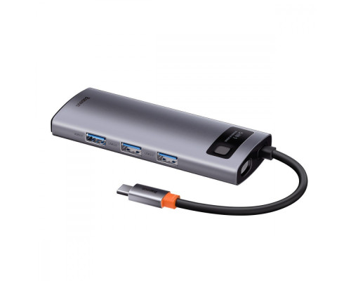 USB-Хаб Baseus Metal Gleam Series 5-in-1 Type-C gray