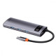 USB-Хаб Baseus Metal Gleam Series 5-in-1 Type-C gray