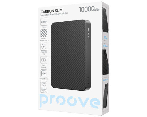 Портативна Батарея Proove Carbon Slim 22.5W 10000mAh glowrise 2003000299434 6901115232987
