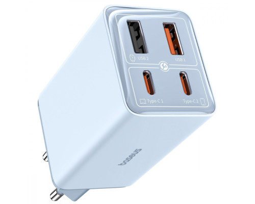 МЗП Baseus GaN6 Pro Fast Charger 2 Type-C + 2 USB 65W blue 2001001934590 6932172644451