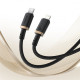 Кабель Baseus Dura Series Type-C to Lightning 20W (1m) gold/black 2003000212655 6932172669959