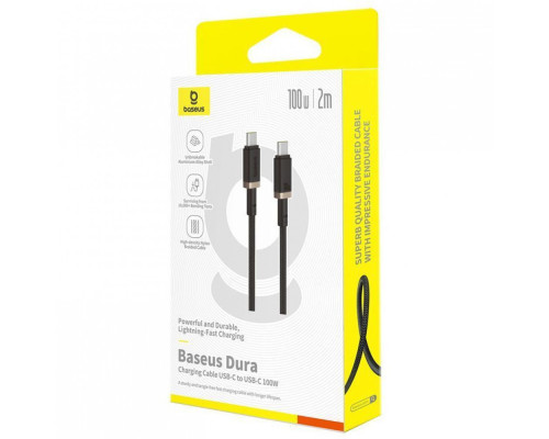 Кабель Baseus Dura Series Type-C to Type-C 100W (2m) red/black 2003000266849 6932172669973