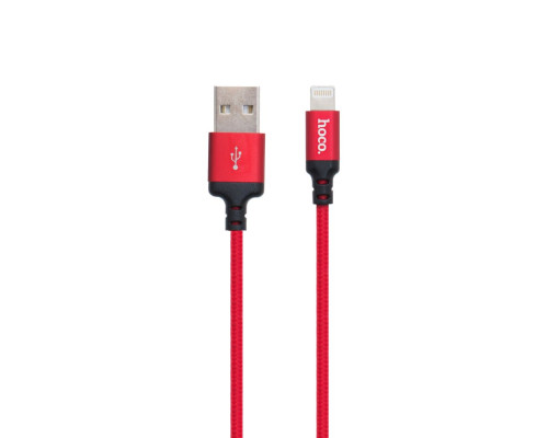 Кабель USB Hoco X14 Times Speed Lightning 2m Колір Червоно-Чорний 6957531062899