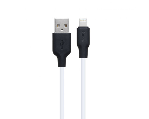 Кабель USB Hoco X21 Plus Silicone Lightning 0.25m Колір Чорно-Червоний 6931474712356