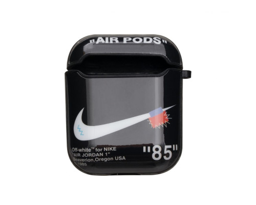 Футляр для Навушників Airpods 1/2 Glossy Brand Колір 09, Nike white