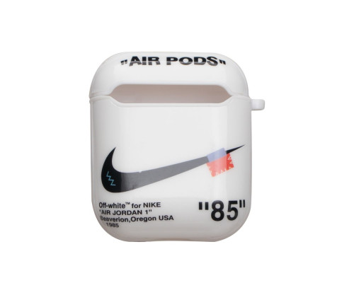 Футляр для Навушників Airpods 1/2 Glossy Brand Колір 09, Nike white