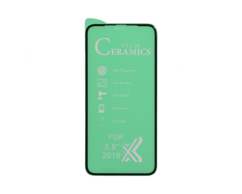 Захисне скло Film Ceramic for Apple Iphone 11 Pro / X / XS без упаковки Колір Чорний